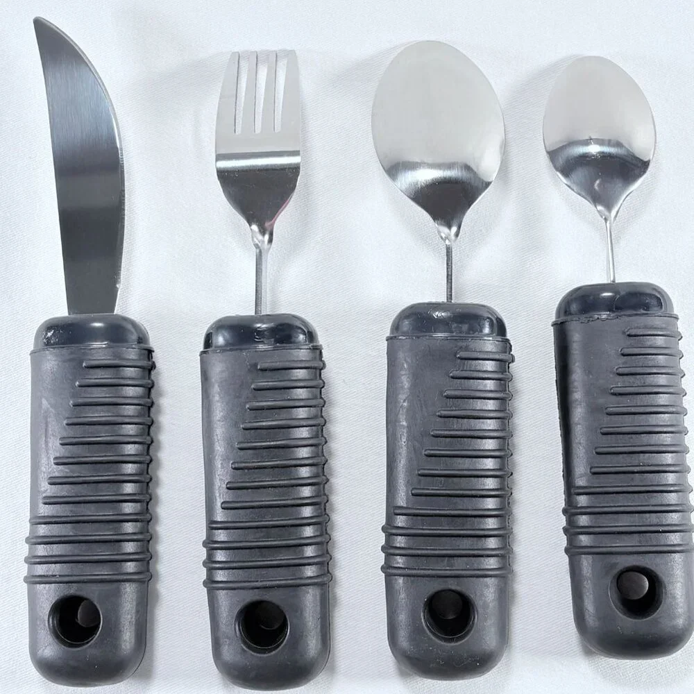 Medline Weighted and Bendable Utensils Set 4 Pcs Adaptive Eating‎